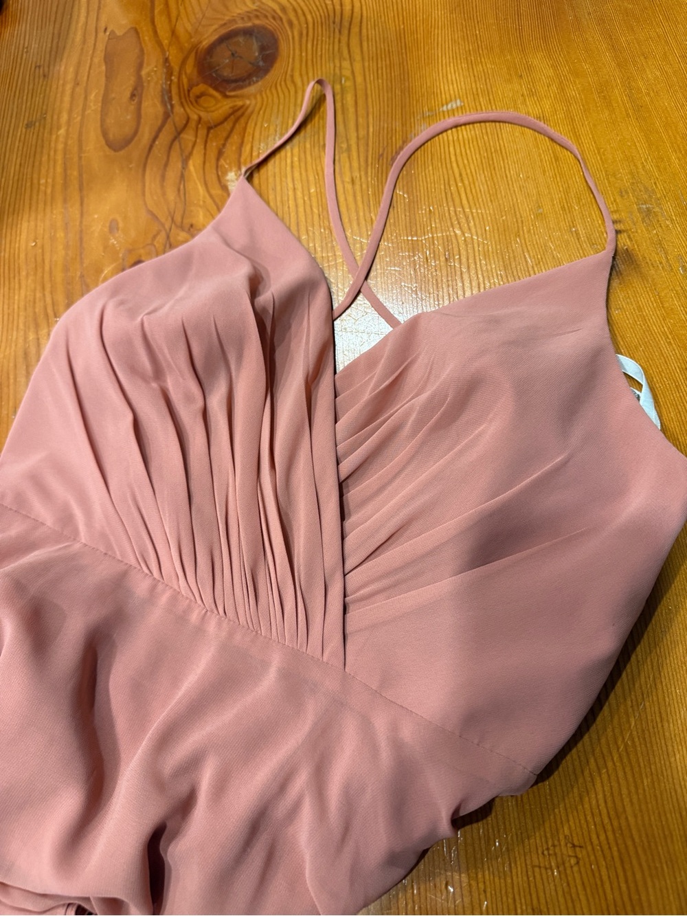 Davidโs Bridal Blush Pink full length dress Bridesmaid